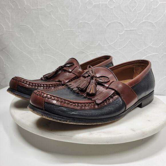 Johnston & Murphy Aragon II Kiltie Tassel Loafers Mens 11.5 Black Brown Leather main image 7